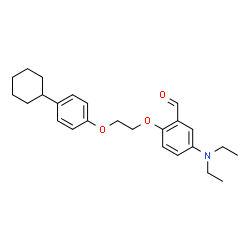 ChemSpider 2D Image | 2-[2-(4-Cyclohexylphenoxy)ethoxy]-5-(diethylamino)benzaldehyde | C25H33NO3