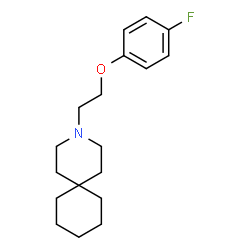 ChemSpider 2D Image | 3-[2-(4-Fluorophenoxy)ethyl]-3-azaspiro[5.5]undecane | C18H26FNO