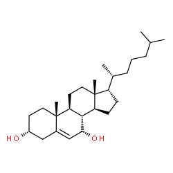 ChemSpider 2D Image | (3alpha,7alpha,17alpha)-Cholest-5-ene-3,7-diol | C27H46O2