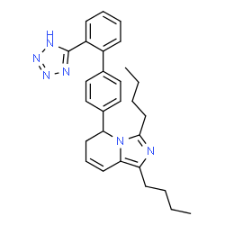 ChemSpider 2D Image | 1,3-Dibutyl-5-[2'-(1H-tetrazol-5-yl)-4-biphenylyl]-5,6-dihydroimidazo[1,5-a]pyridine | C28H32N6