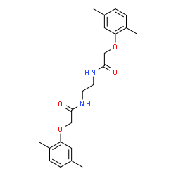ChemSpider 2D Image | N,N'-1,2-Ethanediylbis[2-(2,5-dimethylphenoxy)acetamide] | C22H28N2O4