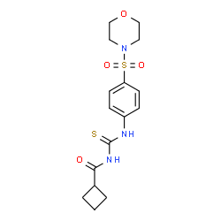 ChemSpider 2D Image | N-{[4-(4-Morpholinylsulfonyl)phenyl]carbamothioyl}cyclobutanecarboxamide | C16H21N3O4S2