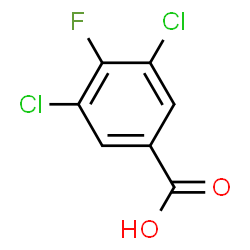 ChemSpider 2D Image | 3,5-Dichloro-4-fluorobenzoic acid | C7H3Cl2FO2