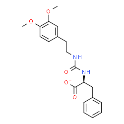 ChemSpider 2D Image | (2S)-2-({[2-(3,4-Dimethoxyphenyl)ethyl]carbamoyl}amino)-3-phenylpropanoate | C20H23N2O5