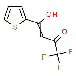 ChemSpider 2D Image | 1,1,1-Trifluoro-4-hydroxy-4-(2-thienyl)-3-buten-2-one | C8H5F3O2S
