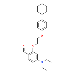 ChemSpider 2D Image | 2-[2-(4-Cyclohexylphenoxy)ethoxy]-4-(diethylamino)benzaldehyde | C25H33NO3