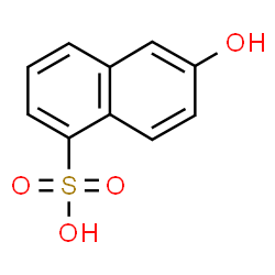 ChemSpider 2D Image | 6-Hydroxy-1-naphthalenesulfonic acid | C10H8O4S