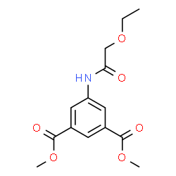 ChemSpider 2D Image | Dimethyl 5-[(ethoxyacetyl)amino]isophthalate | C14H17NO6
