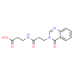 ChemSpider 2D Image | 3-[3-(4-OXOQUINAZOLIN-3-YL)PROPANAMIDO]PROPANOIC ACID | C14H15N3O4