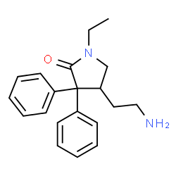 ChemSpider 2D Image | 4-(2-Aminoethyl)-1-ethyl-3,3-diphenyl-2-pyrrolidinone | C20H24N2O