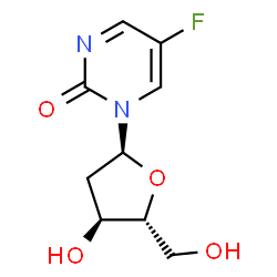 ChemSpider 2D Image | 1-(2-Deoxy-alpha-D-erythro-pentofuranosyl)-5-fluoro-2(1H)-pyrimidinone | C9H11FN2O4