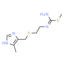 ChemSpider 2D Image | Methyl N-(2-{[(4-methyl-1H-imidazol-5-yl)methyl]sulfanyl}ethyl)carbamimidothioate | C9H16N4S2