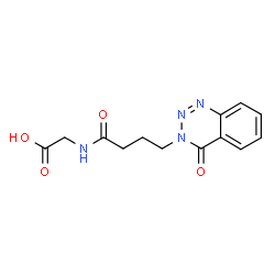 ChemSpider 2D Image | N-[4-(4-Oxo-1,2,3-benzotriazin-3(4H)-yl)butanoyl]glycine | C13H14N4O4