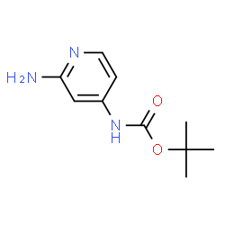 ChemSpider 2D Image | tert-butyl N-(2-aminopyridin-4-yl)carbamate | C10H15N3O2