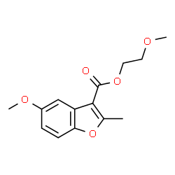 ChemSpider 2D Image | 2-Methoxyethyl 5-methoxy-2-methyl-1-benzofuran-3-carboxylate | C14H16O5