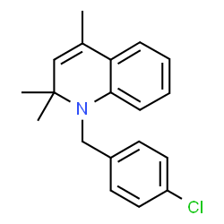 ChemSpider 2D Image | 1-(4-Chlorobenzyl)-2,2,4-trimethyl-1,2-dihydroquinoline | C19H20ClN