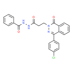 ChemSpider 2D Image | N'-{3-[4-(4-Chlorophenyl)-1-oxo-2(1H)-phthalazinyl]propanoyl}benzohydrazide | C24H19ClN4O3