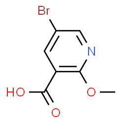 ChemSpider 2D Image | 5-Bromo-2-methoxynicotinic acid | C7H6BrNO3