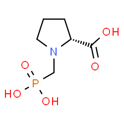 ChemSpider 2D Image | 1-(Phosphonomethyl)-D-proline | C6H12NO5P