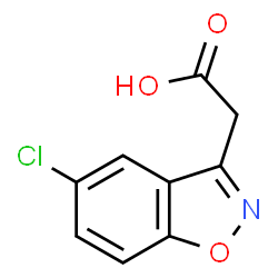ChemSpider 2D Image | 5-Chloro-1,2-benzisoxazole-3-acetic acid | C9H6ClNO3