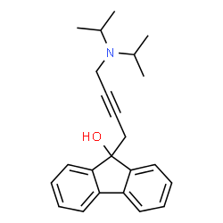 ChemSpider 2D Image | 9-[4-(Diisopropylamino)-2-butyn-1-yl]-9H-fluoren-9-ol | C23H27NO