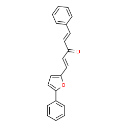 ChemSpider 2D Image | (1E,4E)-1-Phenyl-5-(5-phenyl-2-furyl)-1,4-pentadien-3-one | C21H16O2