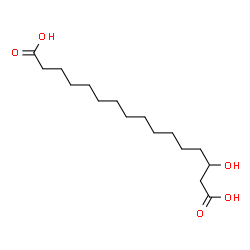 ChemSpider 2D Image | 3-Hydroxyhexadecanedioic acid | C16H30O5