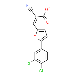 ChemSpider 2D Image | (2Z)-2-Cyano-3-[5-(3,4-dichlorophenyl)-2-furyl]acrylate | C14H6Cl2NO3