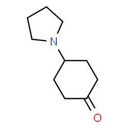 ChemSpider 2D Image | 4-(1-Pyrrolidinyl)cyclohexanone | C10H17NO