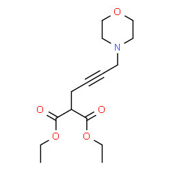 ChemSpider 2D Image | Diethyl [4-(4-morpholinyl)-2-butyn-1-yl]malonate | C15H23NO5