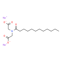 ChemSpider 2D Image | Disodium 2,2'-(dodecanoylimino)diacetate | C16H27NNa2O5