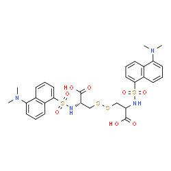 ChemSpider 2D Image | N,N'-Bis{[5-(dimethylamino)-1-naphthyl]sulfonyl}-L-cystine | C30H34N4O8S4