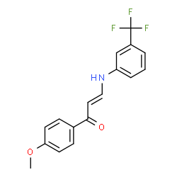 ChemSpider 2D Image | (2E)-1-(4-Methoxyphenyl)-3-{[3-(trifluoromethyl)phenyl]amino}-2-propen-1-one | C17H14F3NO2