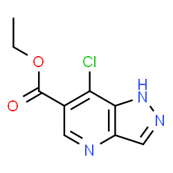 ChemSpider 2D Image | Ethyl 7-chloro-1H-pyrazolo[4,3-b]pyridine-6-carboxylate | C9H8ClN3O2
