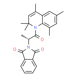 ChemSpider 2D Image | 2-[(2R)-1-Oxo-1-(2,2,4,6,8-pentamethyl-1(2H)-quinolinyl)-2-propanyl]-1H-isoindole-1,3(2H)-dione | C25H26N2O3