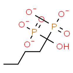 ChemSpider 2D Image | (1-Hydroxy-1,1-pentanediyl)bis(phosphonate) | C5H10O7P2