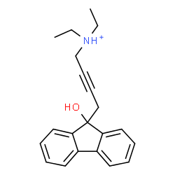 ChemSpider 2D Image | N,N-Diethyl-4-(9-hydroxy-9H-fluoren-9-yl)-2-butyn-1-aminium | C21H24NO
