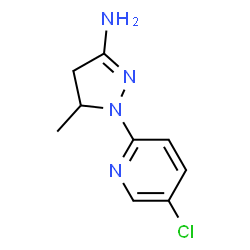 ChemSpider 2D Image | 1-(5-Chloro-2-pyridinyl)-5-methyl-4,5-dihydro-1H-pyrazol-3-amine | C9H11ClN4
