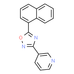 ChemSpider 2D Image | 3-[5-(1-Naphthyl)-1,2,4-oxadiazol-3-yl]pyridine | C17H11N3O
