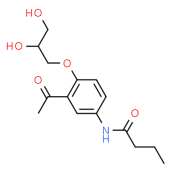 ChemSpider 2D Image | N-(3-ACETYL-4-(2,3-DIHYDROXYPROPOXY)PHENYL)BUTANAMIDE | C15H21NO5