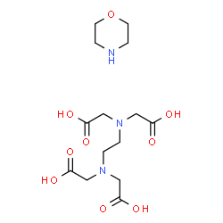 ChemSpider 2D Image | 2,2',2'',2'''-(1,2-Ethanediyldinitrilo)tetraacetic acid - morpholine (1:1) | C14H25N3O9