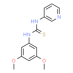 ChemSpider 2D Image | 1-(3,5-Dimethoxyphenyl)-3-(3-pyridinyl)thiourea | C14H15N3O2S