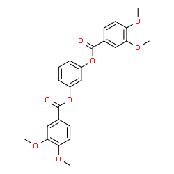 ChemSpider 2D Image | 1,3-Phenylene bis(3,4-dimethoxybenzoate) | C24H22O8