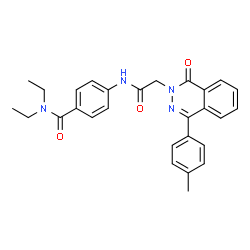 ChemSpider 2D Image | N,N-Diethyl-4-({[4-(4-methylphenyl)-1-oxo-2(1H)-phthalazinyl]acetyl}amino)benzamide | C28H28N4O3