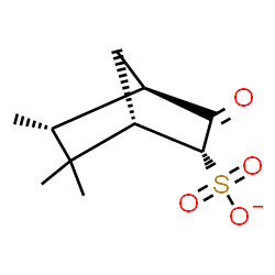 ChemSpider 2D Image | (1S,2R,4R,5R)-5,6,6-Trimethyl-3-oxobicyclo[2.2.1]heptane-2-sulfonate | C10H15O4S