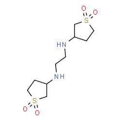ChemSpider 2D Image | N,N'-Bis(1,1-dioxidotetrahydro-3-thiophenyl)-1,2-ethanediamine | C10H20N2O4S2