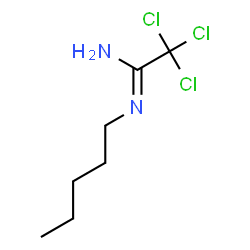 ChemSpider 2D Image | 2,2,2-Trichloro-N-pentylethanimidamide | C7H13Cl3N2