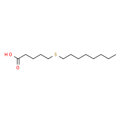 ChemSpider 2D Image | 5-(Octylsulfanyl)pentanoic acid | C13H26O2S