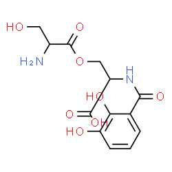 ChemSpider 2D Image | O-(2-Amino-3-hydroxypropanoyl)-N-(2,3-dihydroxybenzoyl)serine | C13H16N2O8