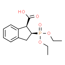 ChemSpider 2D Image | (1S,2S)-2-(Diethoxyphosphoryl)-1-indanecarboxylic acid | C14H19O5P